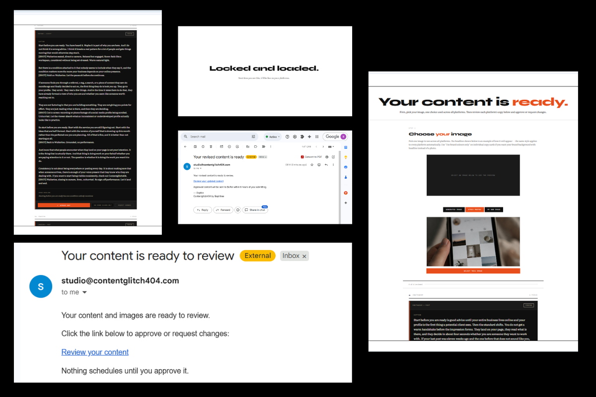 The approval page, your review screen